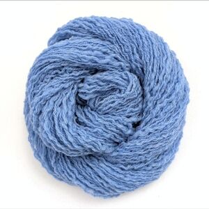 Reclaimed Wool Yarn Two Ply Thick & Thin DK Weight Blue Summer Sky 200 Yards